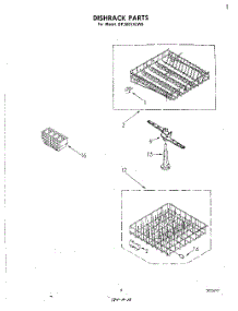 06 - Dishrack parts for Whirlpool Dishwasher DP3801XLW0 from AppliancePartsPros.com