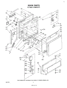 03 - Door parts for Whirlpool Dishwasher DP6881XLP1 from AppliancePartsPros.com