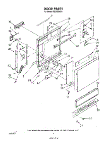 03 - Door parts for Whirlpool Dishwasher DU2000XS0 from AppliancePartsPros.com