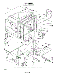 02 - Tub, Literature And Optional parts for Whirlpool Dishwasher DU5003XL0 from AppliancePartsPros.com