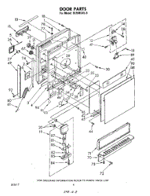03 - Door parts for Whirlpool Dishwasher DU5003XL0 from AppliancePartsPros.com