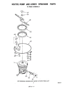 05 - Heater, Pump And Lower Sprayarm parts for Whirlpool Dishwasher DU5003XL0 from AppliancePartsPros.com