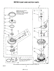 06 - Pump And Motor parts for Whirlpool Dishwasher DU5003XL0 from AppliancePartsPros.com