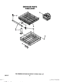 07 - Dishrack parts for Whirlpool Dishwasher LUD2100X1 from AppliancePartsPros.com