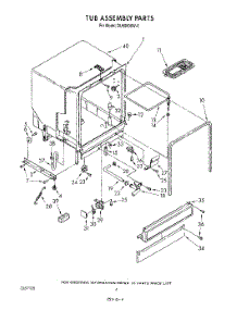 04 - Tub Assembly parts for Whirlpool Dishwasher DU5000XW0 from AppliancePartsPros.com