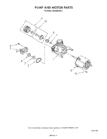 06 - Pump And Motor parts for Whirlpool Dishwasher DU5000XW0 from AppliancePartsPros.com