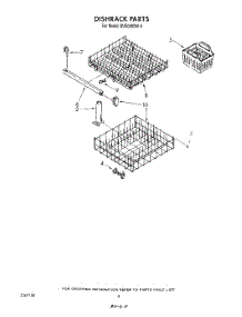 07 - Dishrack parts for Whirlpool Dishwasher DU5000XW0 from AppliancePartsPros.com