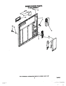 03 - Inner Door parts for Whirlpool Dishwasher DU9450XX0 from AppliancePartsPros.com