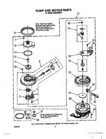 05 - Pump And Motor parts for Whirlpool Dishwasher DU9450XX0 from AppliancePartsPros.com