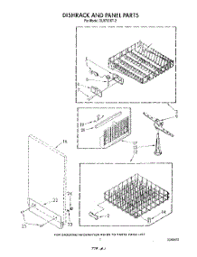 05 - Dishrack And Panel parts for Whirlpool Dishwasher DU8700XT2 from AppliancePartsPros.com