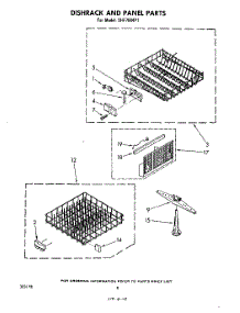 05 - Dishrack And Panel parts for Whirlpool Dishwasher SHF7884P1 from AppliancePartsPros.com