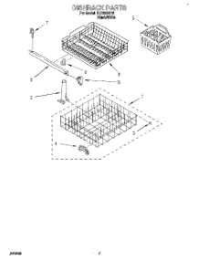 06 - Dishrack parts for Whirlpool Dishwasher TUD3000Y6 from AppliancePartsPros.com