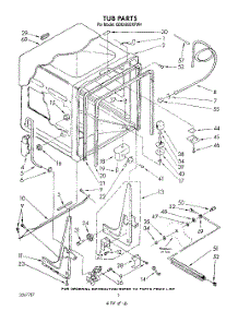 02 - Tub parts for Whirlpool Dishwasher GDU4050XPW4 from AppliancePartsPros.com