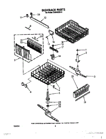 06 - Dishrack parts for Whirlpool Dishwasher DU9450XX0 from AppliancePartsPros.com
