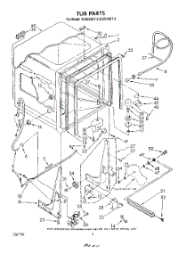 02 - Tub , Literature And Optional parts for Whirlpool Dishwasher DU8550XT2 from AppliancePartsPros.com