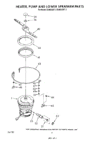 04 - Heater, Pump And Lower Spray Arm parts for Whirlpool Dishwasher DU8550XT2 from AppliancePartsPros.com