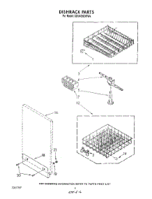 04 - Dishrack parts for Whirlpool Dishwasher GDU4050XPW4 from AppliancePartsPros.com