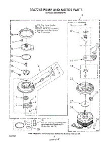 06 - 3367743 Pump And Motor parts for Whirlpool Dishwasher GDU4050XPW4 from AppliancePartsPros.com