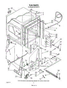 02 - Tub , Literature And Optional parts for Whirlpool Dishwasher DU9100XT0 from AppliancePartsPros.com