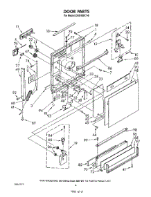 03 - Door parts for Whirlpool Dishwasher DU9100XT0 from AppliancePartsPros.com