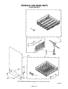 05 - Dishrack And Panel parts for Whirlpool Dishwasher DU9100XT0 from AppliancePartsPros.com