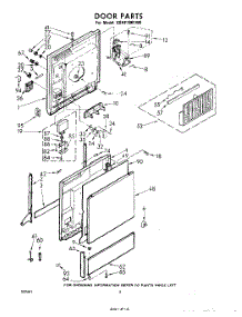 02 - Door parts for Whirlpool Dishwasher GSHF7801W0 from AppliancePartsPros.com