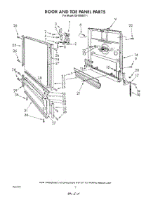 02 - Door And Toe Panel parts for Whirlpool Dishwasher DU1800XT1 from AppliancePartsPros.com