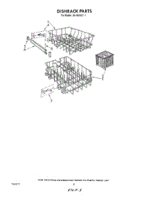 07 - Dishrack parts for Whirlpool Dishwasher DU1800XT1 from AppliancePartsPros.com
