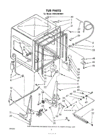 02 - Tub , Literature And Optional parts for Whirlpool Dishwasher GSHU3024W1 from AppliancePartsPros.com