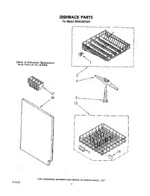 04 - Dishrack parts for Whirlpool Dishwasher GSHU3024W1 from AppliancePartsPros.com