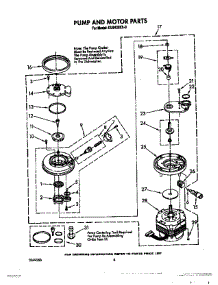 05 - Pump And Motor parts for Whirlpool Dishwasher DU9420XX0 from AppliancePartsPros.com