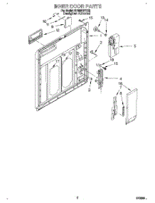 02 - Inner Door parts for Whirlpool Dishwasher DU980QPDZ2 from AppliancePartsPros.com