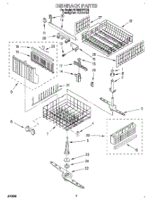 05 - Dishrack, Lit / Optional parts for Whirlpool Dishwasher DU980QPDZ2 from AppliancePartsPros.com