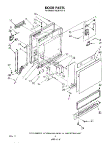 03 - Door Parts parts for Whirlpool Dishwasher DU3014XL1 from AppliancePartsPros.com