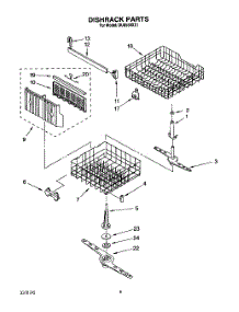 06 - Dishrack, Lit / Optional parts for Whirlpool Dishwasher DU8550XX1 from AppliancePartsPros.com