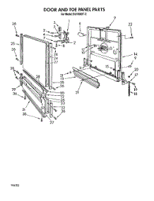 02 - Door And Toe Panel parts for Whirlpool Dishwasher DU1800XT2 from AppliancePartsPros.com