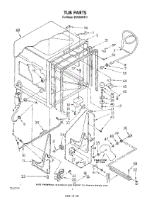 02 - Tub , Literature And Optional parts for Whirlpool Dishwasher DU5040XP2 from AppliancePartsPros.com