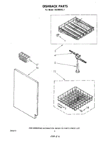 04 - Dishrack parts for Whirlpool Dishwasher DU3000XL1 from AppliancePartsPros.com