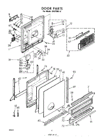 03 - Door parts for Whirlpool Dishwasher SHU70010 from AppliancePartsPros.com