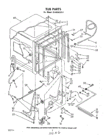 02 - Tub , Literature And Optional parts for Whirlpool Dishwasher DU4040XP0 from AppliancePartsPros.com