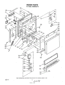 03 - Door parts for Whirlpool Dishwasher DU4040XP0 from AppliancePartsPros.com