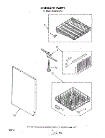 04 - Dishrack parts for Whirlpool Dishwasher DU4040XP0 from AppliancePartsPros.com