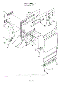 03 - Door parts for Whirlpool Dishwasher DU8100XT3 from AppliancePartsPros.com