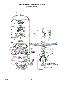 05 - Pump And Sprayarm parts for Whirlpool Dishwasher DU1800XT2 from AppliancePartsPros.com