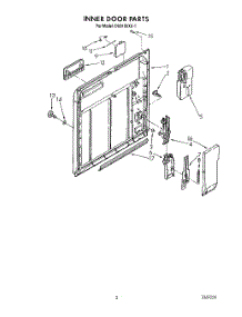 03 - Inner Door parts for Whirlpool Dishwasher DU8100XX1 from AppliancePartsPros.com