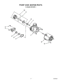 06 - Pump And Motor parts for Whirlpool Dishwasher DU8100XX1 from AppliancePartsPros.com