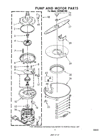 06 - Pump And Motor parts for Whirlpool Dishwasher SHF5801W0 from AppliancePartsPros.com