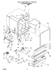 03 - Tub Assembly parts for Whirlpool Dishwasher DU915QWDB0 from AppliancePartsPros.com