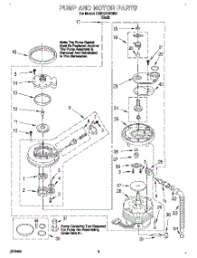 04 - Pump And Motor parts for Whirlpool Dishwasher DU915QWDB0 from AppliancePartsPros.com