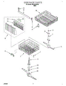 05 - Dishrack, Lit / Optional parts for Whirlpool Dishwasher DU915QWDB0 from AppliancePartsPros.com